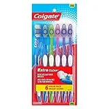 Colgate Extra Clean Full Head Toothbrush, Medium - 6 Count