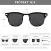 SUNGAIT Classic Half Frame Retro Sunglasses with Polarized Lens (Black Frame Gray...