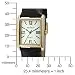 Peugeot Women's 14K Gold Plated Tank Leather Dress Watch with Roman Numerals...