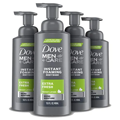 Dove Men+Care Foaming Body Wash to Hydrate Skin Clean Comfort Effectively Washes Away Bacteria While Nourishing Your Skin 13.5 oz 4 Count