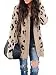 ZESICA Women's Long Sleeves Open Front Leopard Print Knitted Sweater Cardigan Coat...