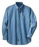 Port & Company - Long Sleeve Value Denim Shirt. SP10