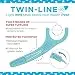 Plackers TwinLine Dental Floss Picks, Green, Mint, 75 Count