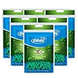 Oral-B Complete Glide Dental Floss Picks Plus Scope Outlast, Long Lasting Mint, 75 Dental Floss Picks, Pack of 6