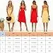 ECOWISH Womens Dresses Summer Tie Front V-Neck Spaghetti Strap Button Down A-Line...
