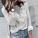 Aniywn Women O Neck Lace Floral Print Long Sleeve Blouse Fancy Ruffle...