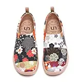 UIN Women's Casual Loafers Travel Painted Walking Slip On Lightweight Comfortable Canvas Fashion Sneakers Hana (35)