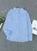 Astylish Women V Neck Solid Roll Up Sleeve Collared Shirts Blouses Summer...