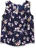 NINE WEST Women's Plus Size Sleeveless U-Neck Printed Blouse, Blue Ink Multi, 2X