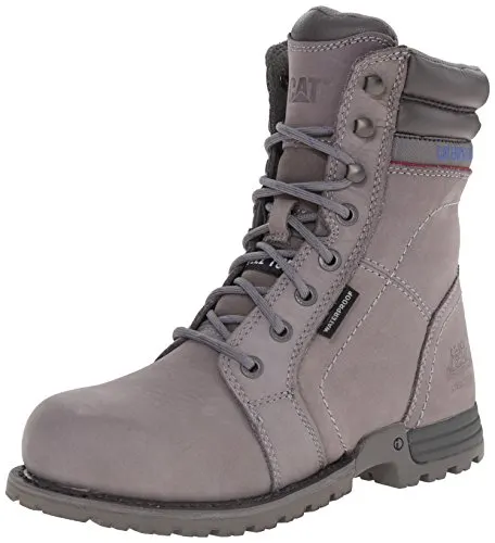 Caterpillar Women's Echo Waterproof Steel Toe Work Boot, Frost Grey, 7.5 M US