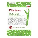 PLACKERS Right Angle Easy Flossing, Mint 75 ea (Pack of 4)