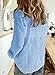 Astylish Women V Neck Solid Roll Up Sleeve Collared Shirts Blouses Summer...