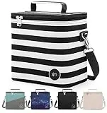 Simple Modern Insulated Lunch Box Bag Reusable Adult Meal Container Tote for Women, Men, Work, 4L Blakely, Stripes: Tuxedo