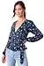 Sugar Lips womens Wrap Blouse, Blue-multi, Medium US