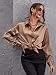 SOLY HUX Women's Satin Silk Long Sleeve Button Down Shirt Formal Work...