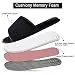 DL Open Toe Womens Slippers Indoor, Cozy Memory Foam House Slippers for...