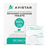 Avistar Retainer & Denture Cleaner Tablets: 150 Denture or Retainer Cleaning Tablets (Perfect For Dentures, Night Guards or Mouth Guards - Mint Flavor, 5 Month Suppy)