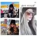 JIM HALO Retro Polarized Sunglasses Men Women Flat Top Square Driving Glasses...
