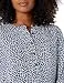 Amazon Essentials Women's Long-Sleeve Woven Blouse, Navy/White, Petal, Medium